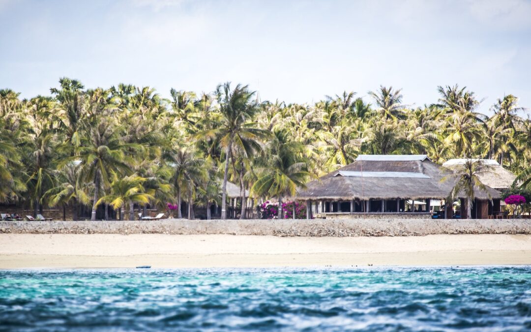 resort from the water